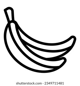 Icono de línea de plátano. Ilustración vectorial de frutas aislada en blanco. Estilo de esquema alimentario saludable diseñado para y aplicación.