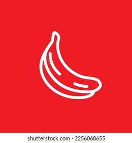 Banana line icon, graphic resource template, vector illustration.