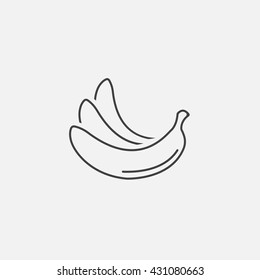 banana line icon, outline vector logo illustration, linear pictogram isolated on white