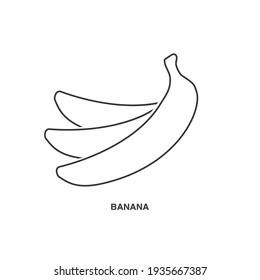 Banana line icon in trendy flat style. Vector
