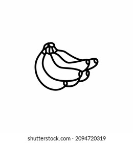 Banana line icon in trendy flat style. Vector