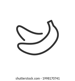 Banana line icon in trendy style. Stroke vector pictogram isolated on a white background. Banana premium outline icons.