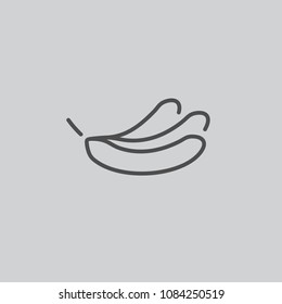 Banana line icon vector