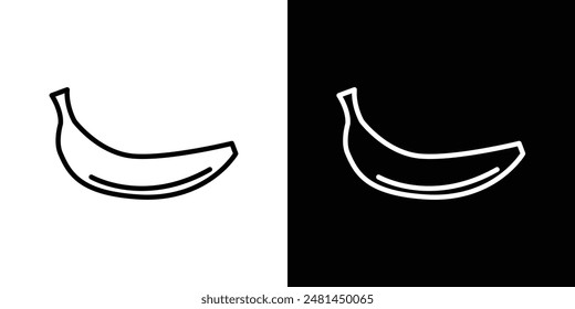 banana line icon vector illustration set.