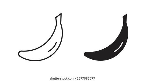 banana line icon vector set.