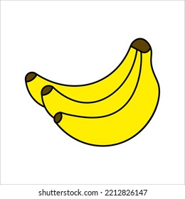 Banana line outline icon, healthy fruit. vector illustration on white background.