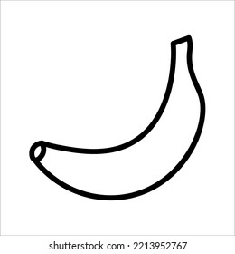 Banana line outline icon, healthy fruit. vector illustration on white background.