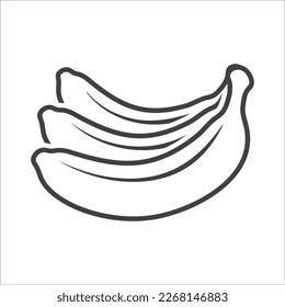 Banana linear icon vector. Banana fruit linear icon isolated on white background. Banana icon in trendy linear style vector. Vector illustration