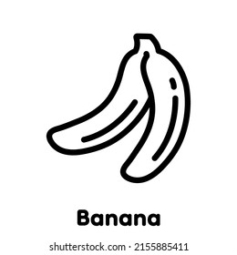 Icono lineal bananero, Vector, Ilustración.