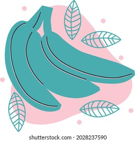 Banana logo. Abstract flat fruit stickers, emblems and labels for fresh juice. Graphic design editable for your design.