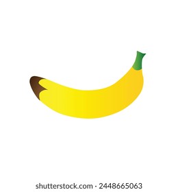 Banana logo with chocolate covered tip, perfect for snack logo or snack packaging design.