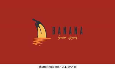 Banana Logo Design Concept Vector. Fruit Logo Template Vector