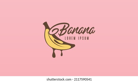 Banana Logo Design Concept Vector. Fruit Logo Template Vector