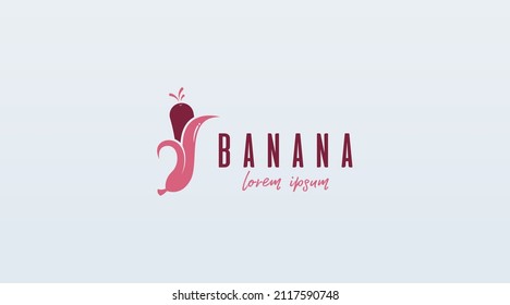 Banana Logo Design Concept Vector. Fruit Logo Template Vector