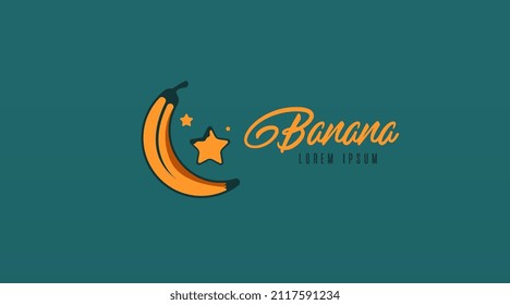 Vector de diseño de logotipo bananero. Vector de plantilla de logotipo de frutas