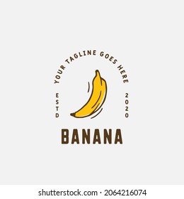 Banana Logo design template. Badges and design elements for anything business. vector illustration.