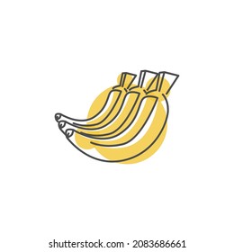 A banana logo design vector