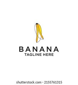 Vector de diseño de icono del logo de la banana 