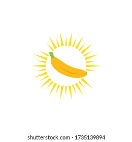 Banana logo illustration vector template