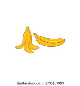 Plantilla vectorial de ilustración de logotipo de banana