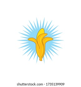 Plantilla vectorial de ilustración de logotipo de banana