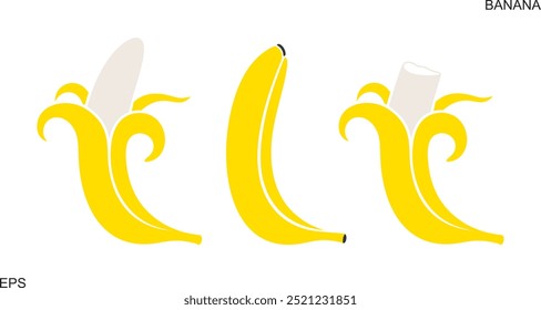 Banana logo. Isolated banana on white background