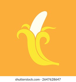 Banana logo. Isolated banana on white background