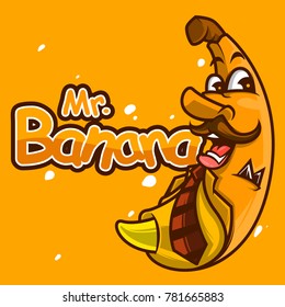 banana logo mascot
