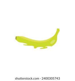 Banana logo with melting effect and blank background