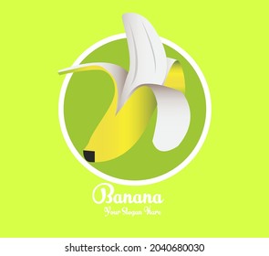 Banana logo with playful style