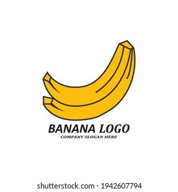 Banana logo template vector icon illustration design 