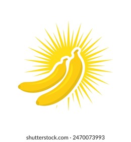 Banana Logo Template vector icon illustration design
