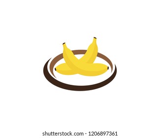 Banana Logo Template vector illustration
