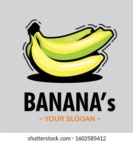 Banana logo template vector illustration