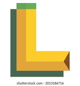 Diseño vectorial del logotipo del plátano en forma de letra L