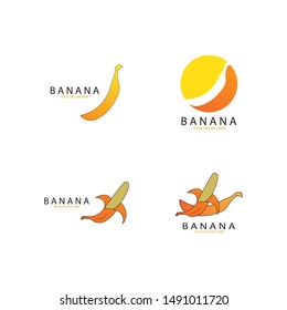 Banana logo vector template illustration design
