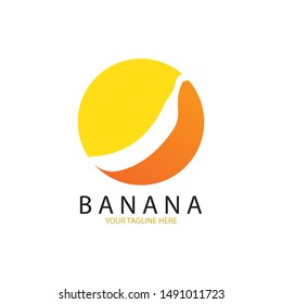Banana logo vector template illustration design
