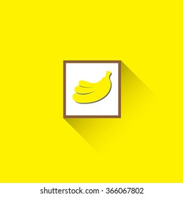 banana logo in yellow background