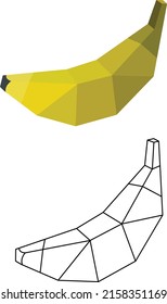 banana made of triangles illustration