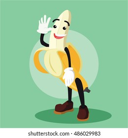 banana man colorful illustration design