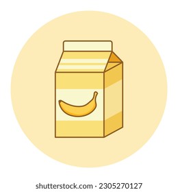 Banana milk vector design. Illustrations for prints, stickers, invitation cards, web design, blogs, social media, and more.