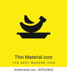 Banana minimal bright yellow material icon