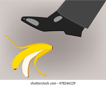 Banana Misstep Vector