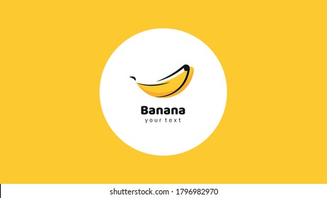 Banana modern logo. Original and Stylish illustartion. Stock vector illustration