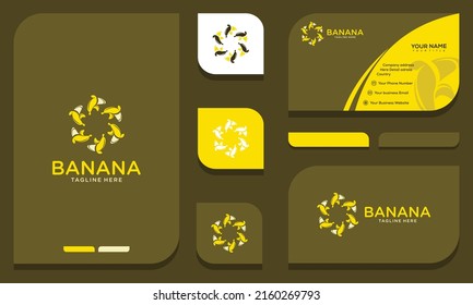 Banana modern logo. Original and Stylish illustartion. Stock vector illustration.logo and business card