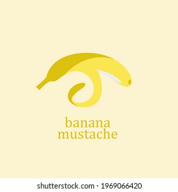 Banana mustache logo design inspiration