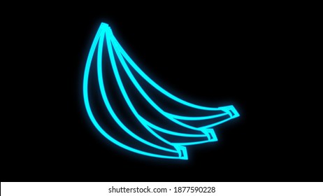 icono del neón bananero. Elementos del juego de frutas. Icono simple para sitios web, diseño web, aplicación móvil, infografía