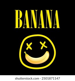 Banana nirvana funny print vector for t shirt