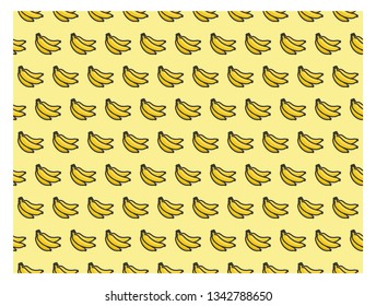 Banana on a color background vector