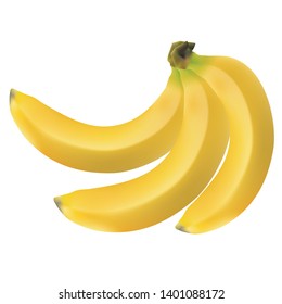 banana on isolate background.white background.